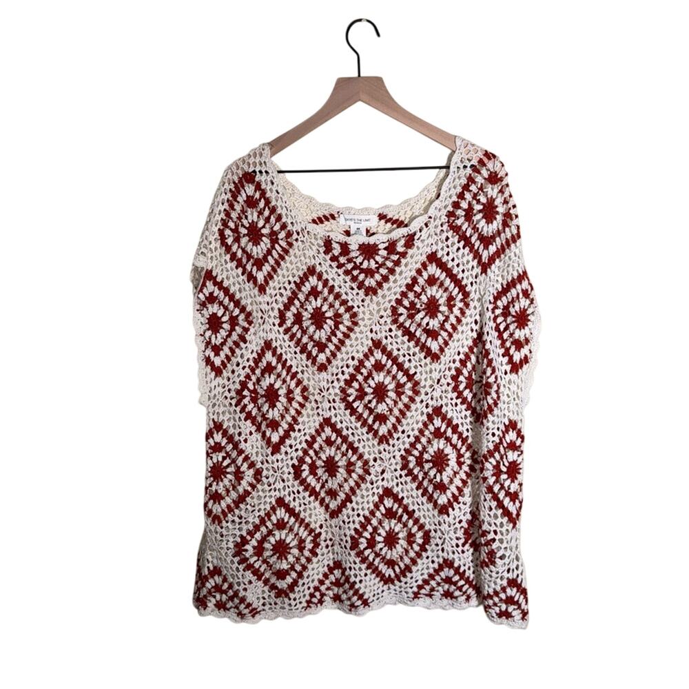 SKYES THE LIMIT oversized cottagecore coastal grandma Crochet Top boho 3X